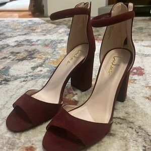 Lulus Cherry red block heels